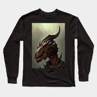 Painting Dinosaur Mask Long Sleeve T-Shirt